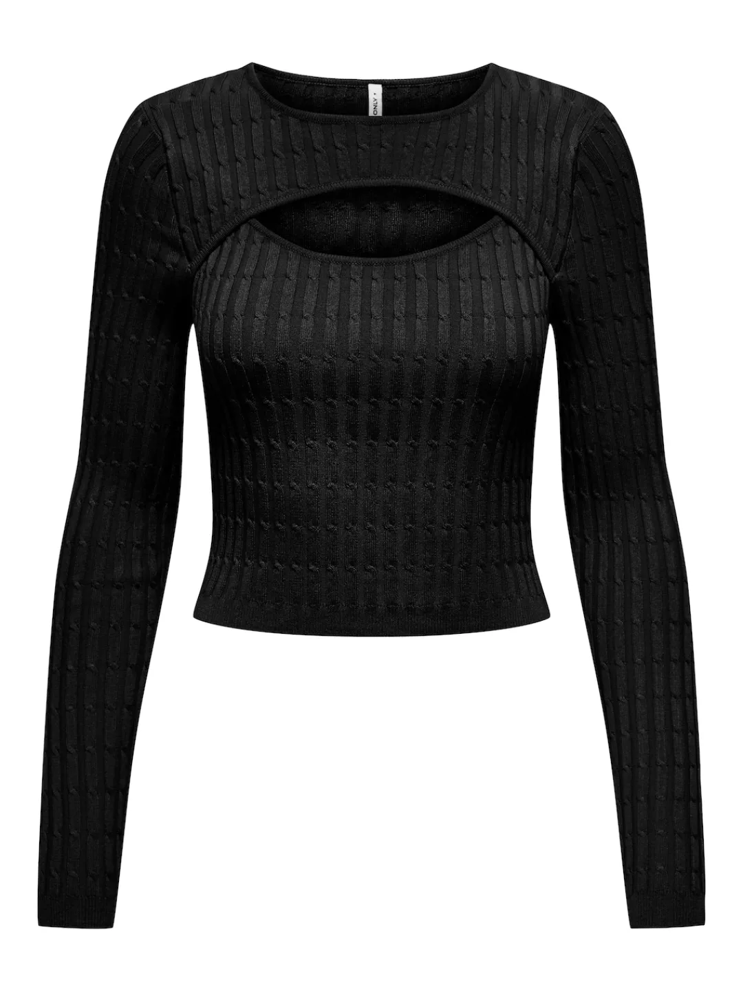 ONLY Strickpullover "ONLMEDDI LS CABLE CROP O-NECK CC KNT" günstig online kaufen