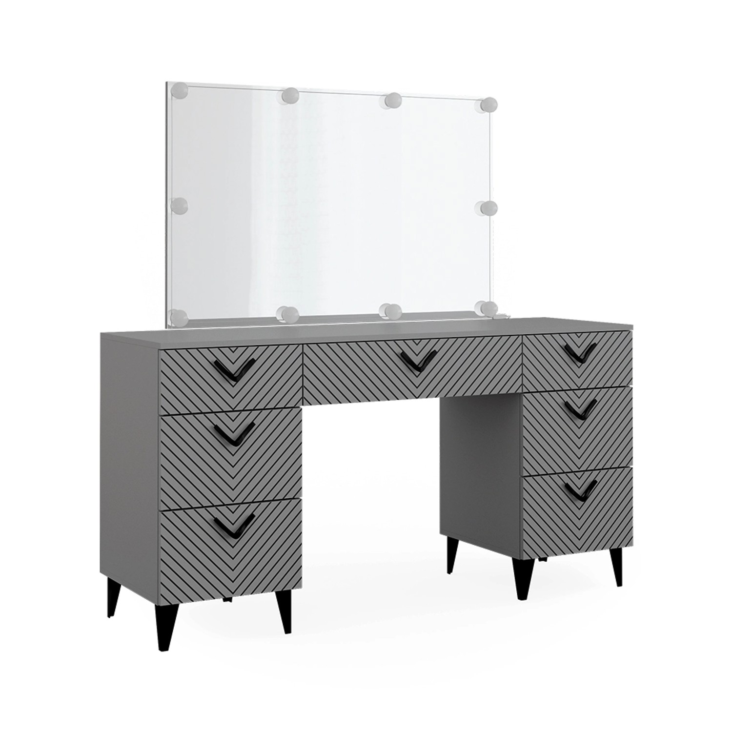 Vicco Schminktisch Anett, Grau, 150 cm günstig online kaufen