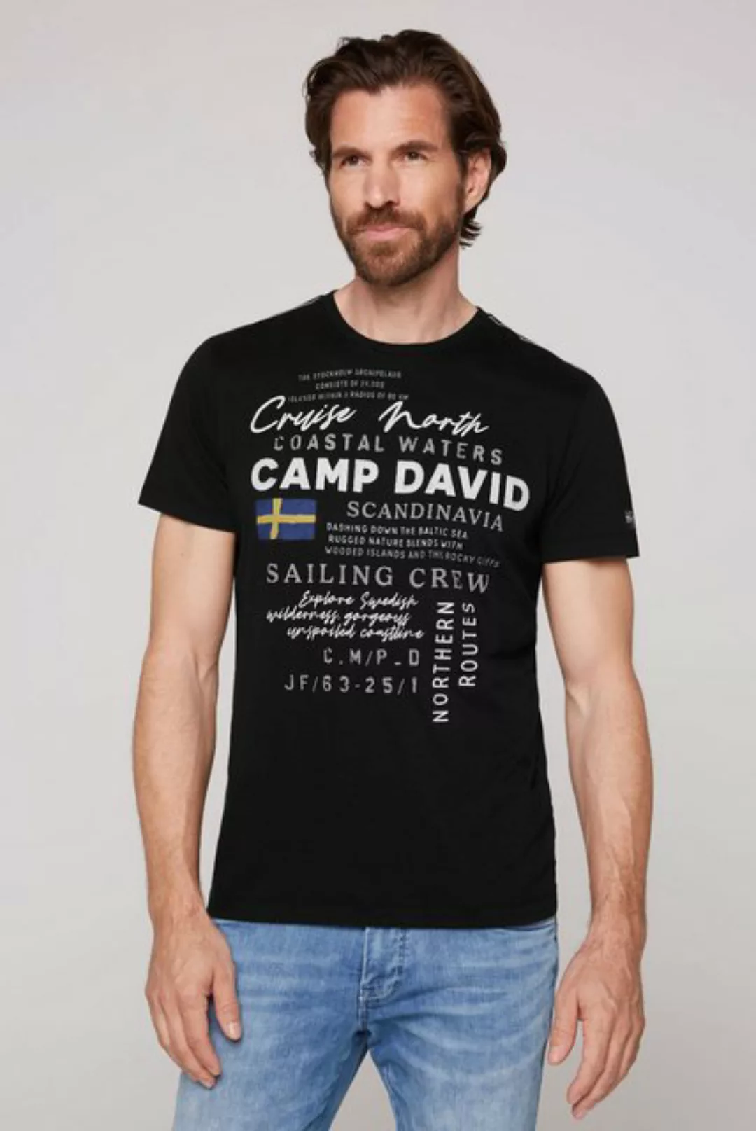 CAMP DAVID Print-Shirt, mit maritimen Prints günstig online kaufen