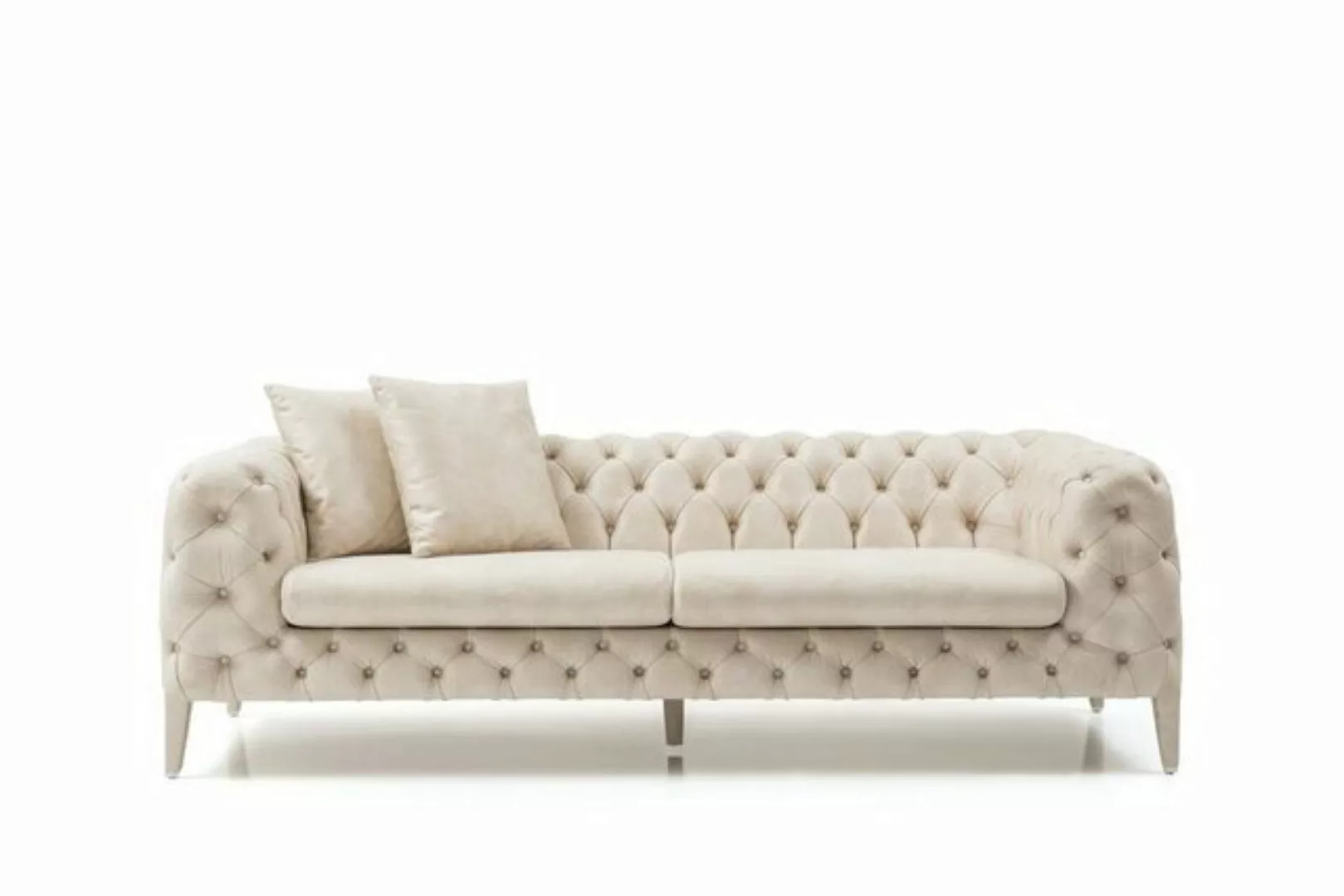 JVmoebel 4-Sitzer Wohnzimmer Weißer Viersitzer Designer Luxus Sofa 4-Sitzer günstig online kaufen