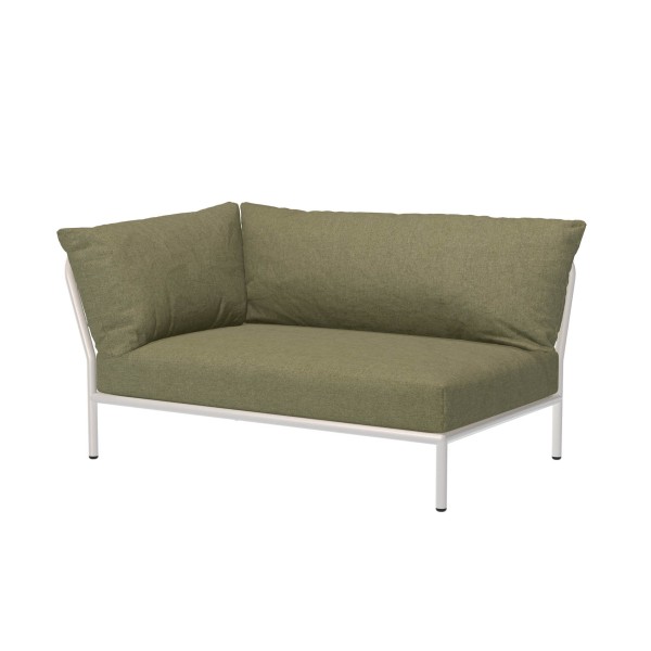 LEVEL2 Outdoor Sofa Lounge-Modul 2 Blattgrün Weiß Links günstig online kaufen