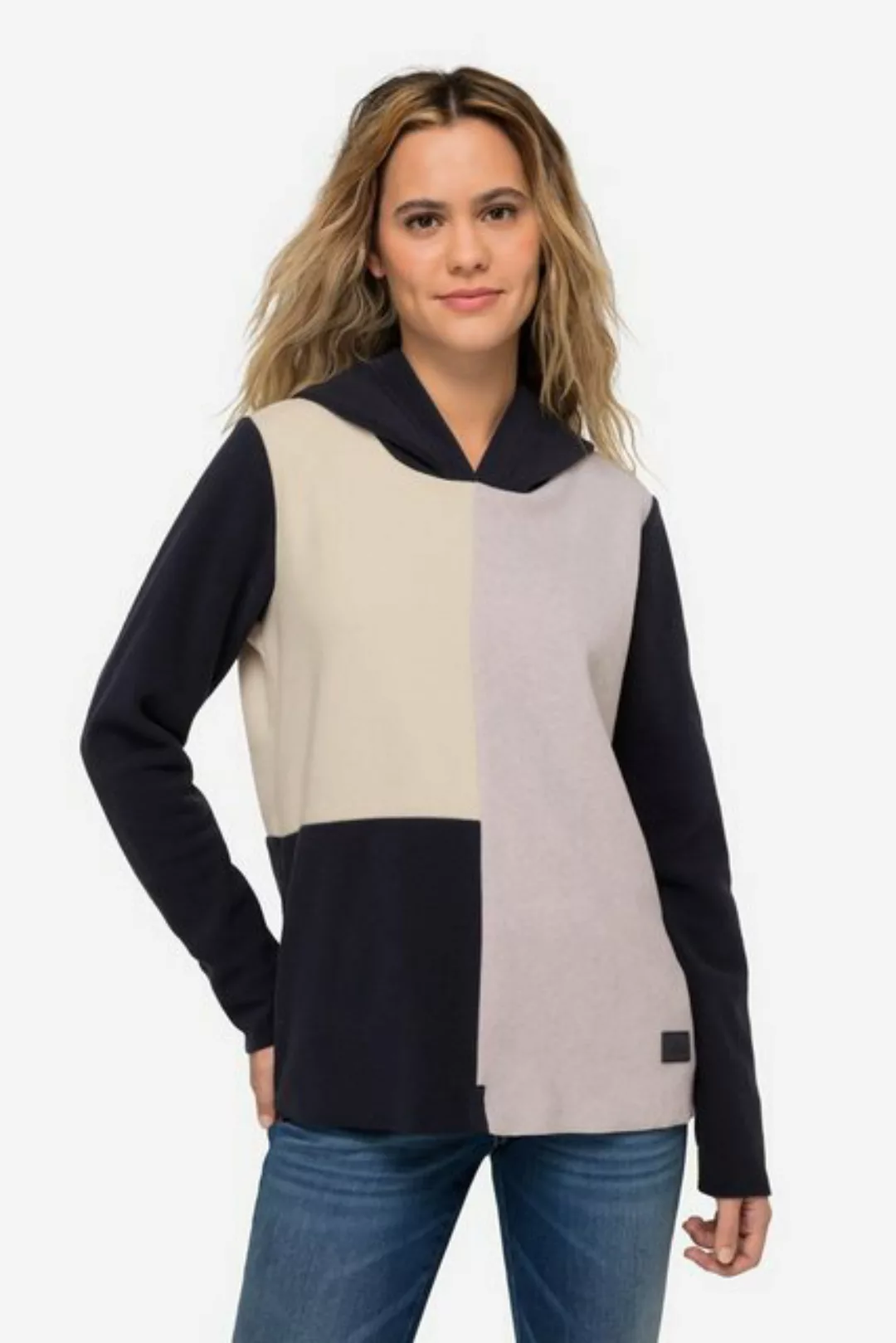 Laurasøn Sweatshirt Hoodie Fleece Colorblocking Kapuze Langarm günstig online kaufen
