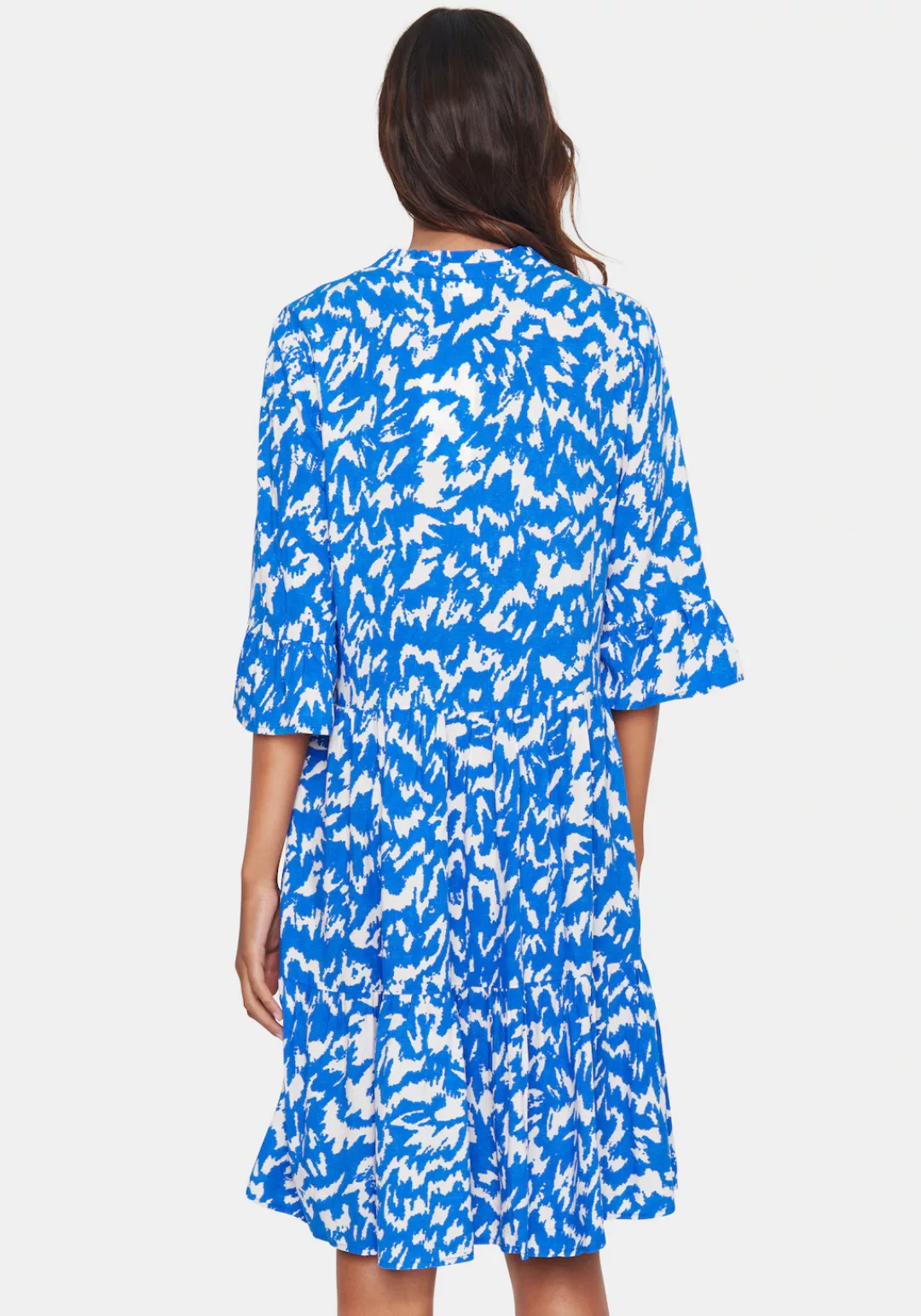 Saint Tropez Sommerkleid EdaSZ Dress mit Volant und 3/4 Ärmel günstig online kaufen