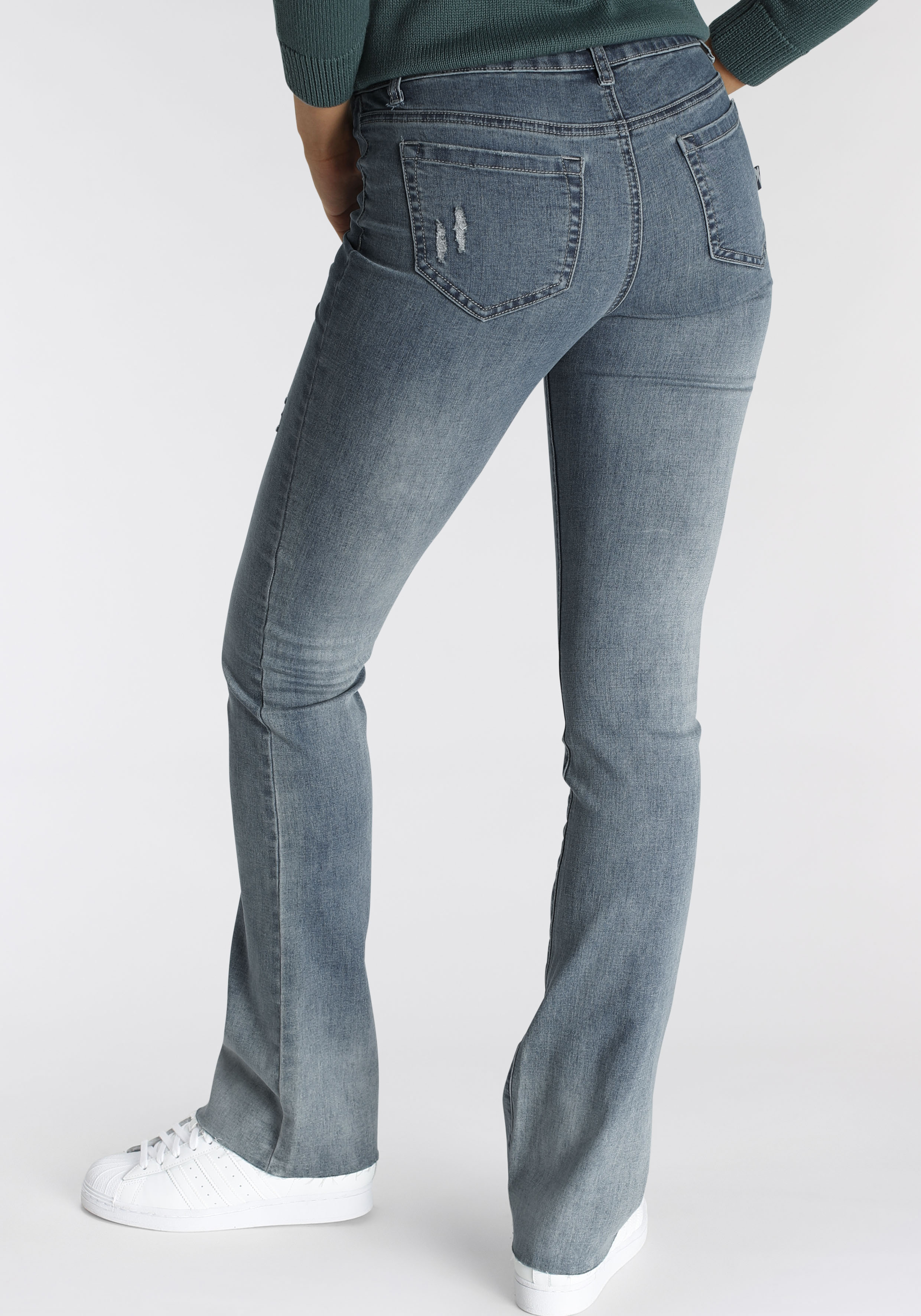 Arizona Bootcut-Jeans Ultra-Stretch Mid-Waist günstig online kaufen
