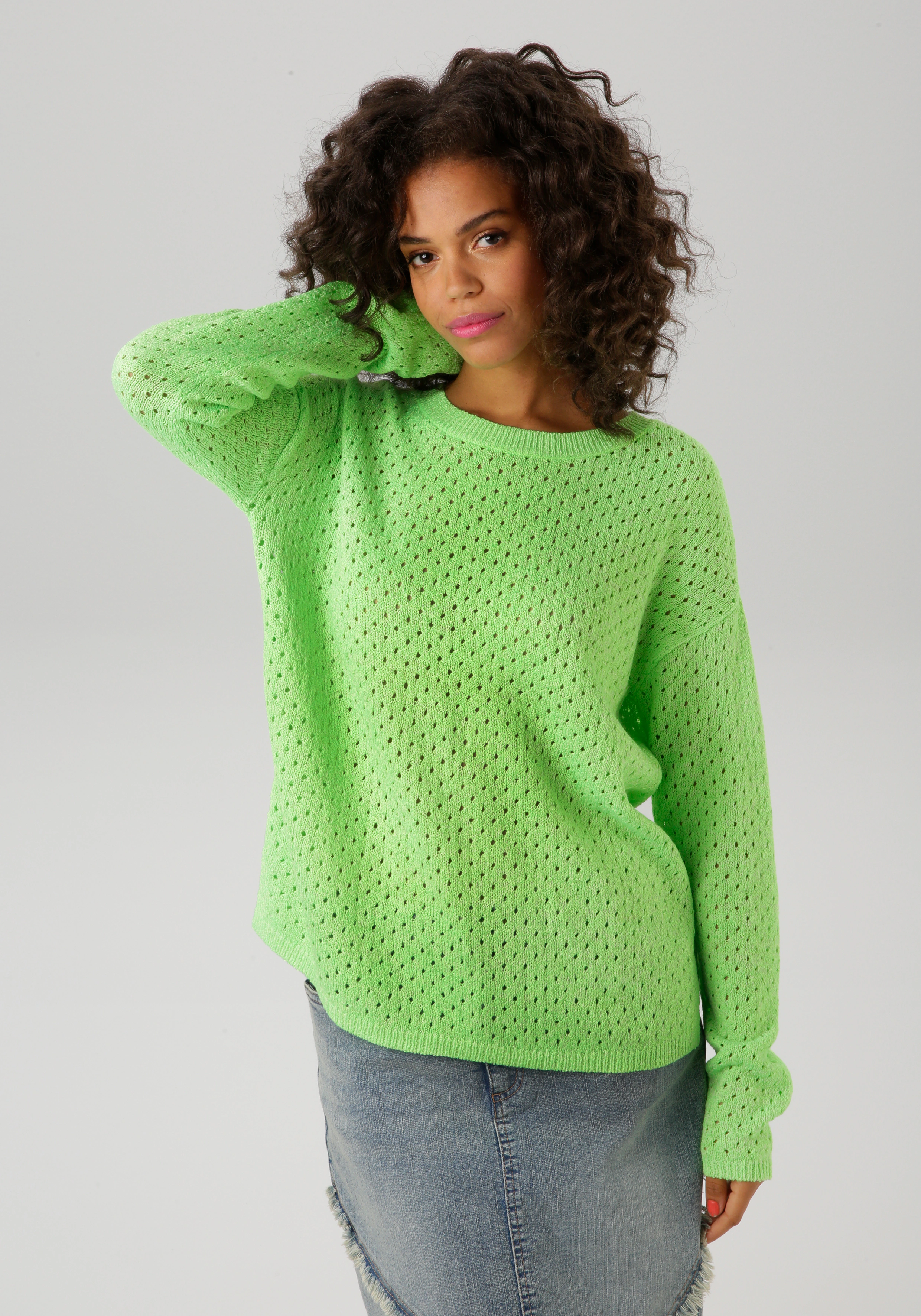 Aniston CASUAL Strickpullover, aus effektvollem Melange-Garn günstig online kaufen