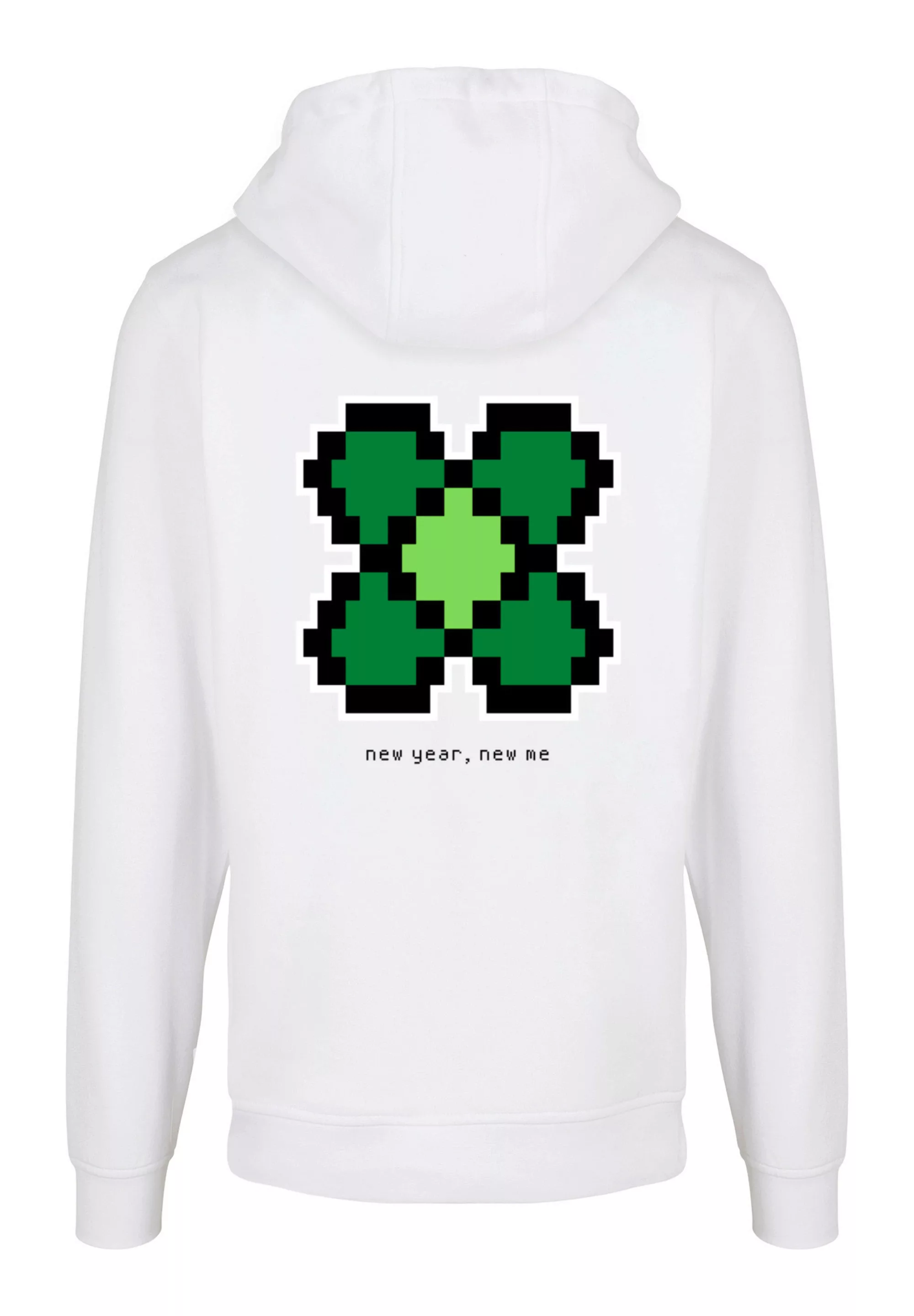 F4NT4STIC Kapuzenpullover "Silvester Happy New Year Pixel Kleeblatt", Print günstig online kaufen