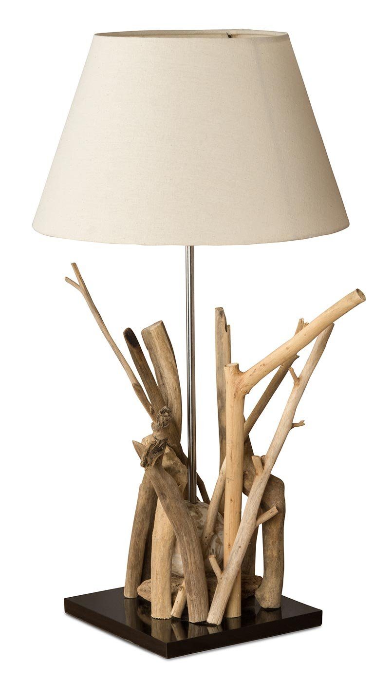 Levandeo® Nachttischlampe, Tischlampe aus Holz Treibholz günstig online kaufen