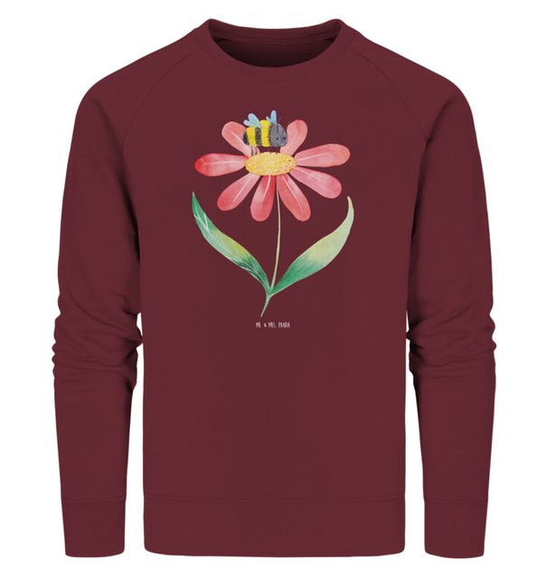 Mr. & Mrs. Panda Longpullover Größe XL Hummel Blume - Burgundy - Geschenk, günstig online kaufen