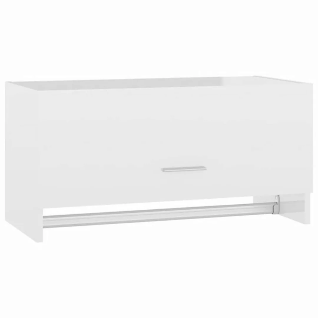 furnicato Kleiderschrank Hochglanz-Weiß 70x32,5x35 cm Holzwerkstoff günstig online kaufen