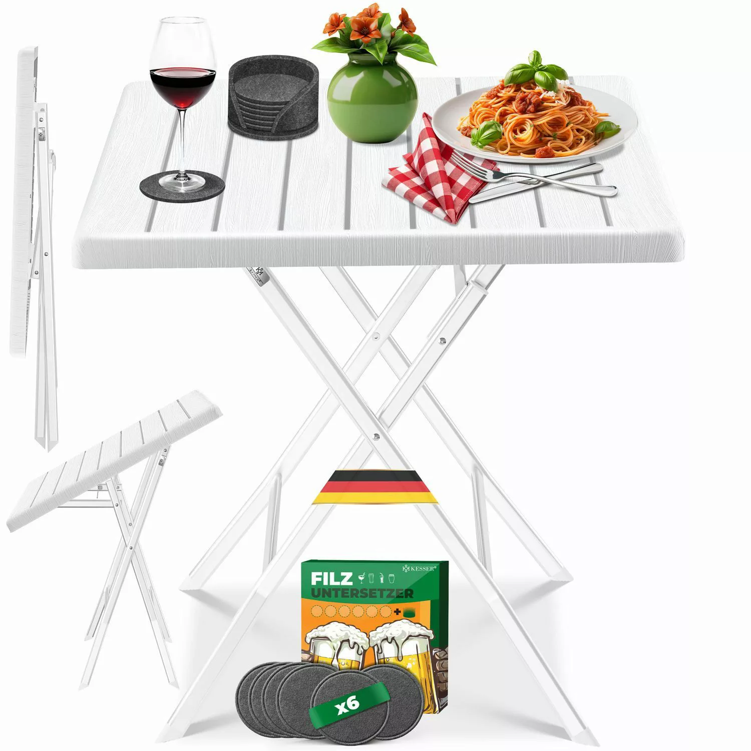 KESSER Bistrotisch Balkontisch klappbar (Gartentisch mit günstig online kaufen
