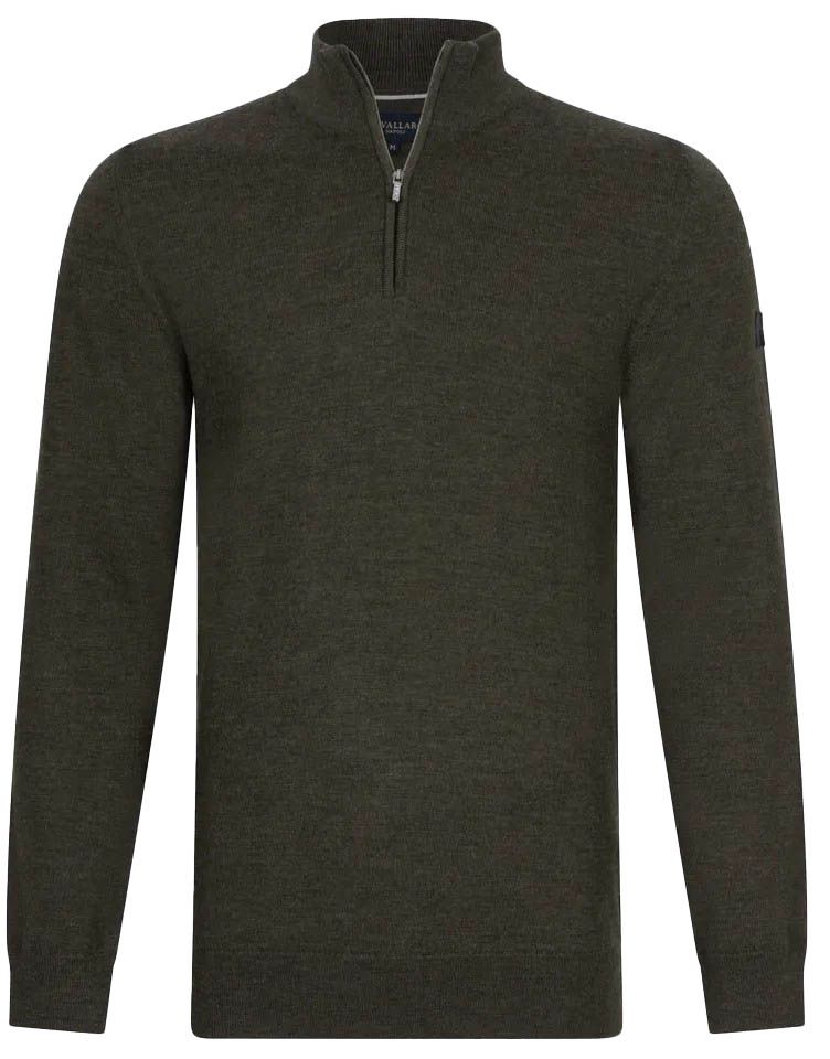 Cavallaro Merino Half-Zip Grun - Größe M günstig online kaufen