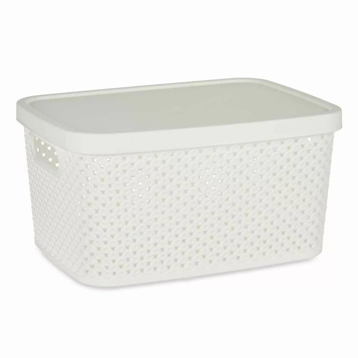 Aufbewahrungsbox Mit Deckel Weiß Kunststoff 3,5 L (17,5 X 12,5 X 23,8 Cm) ( günstig online kaufen