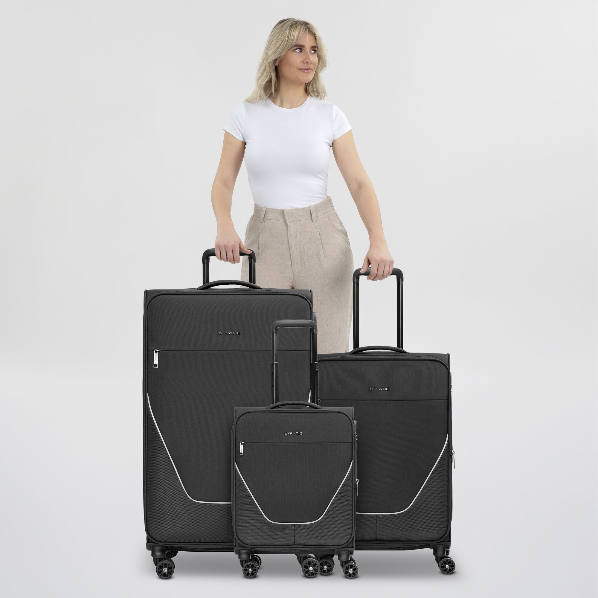 Stratic Trolleyset taska, 4 Rollen, (3-teilig, günstig online kaufen