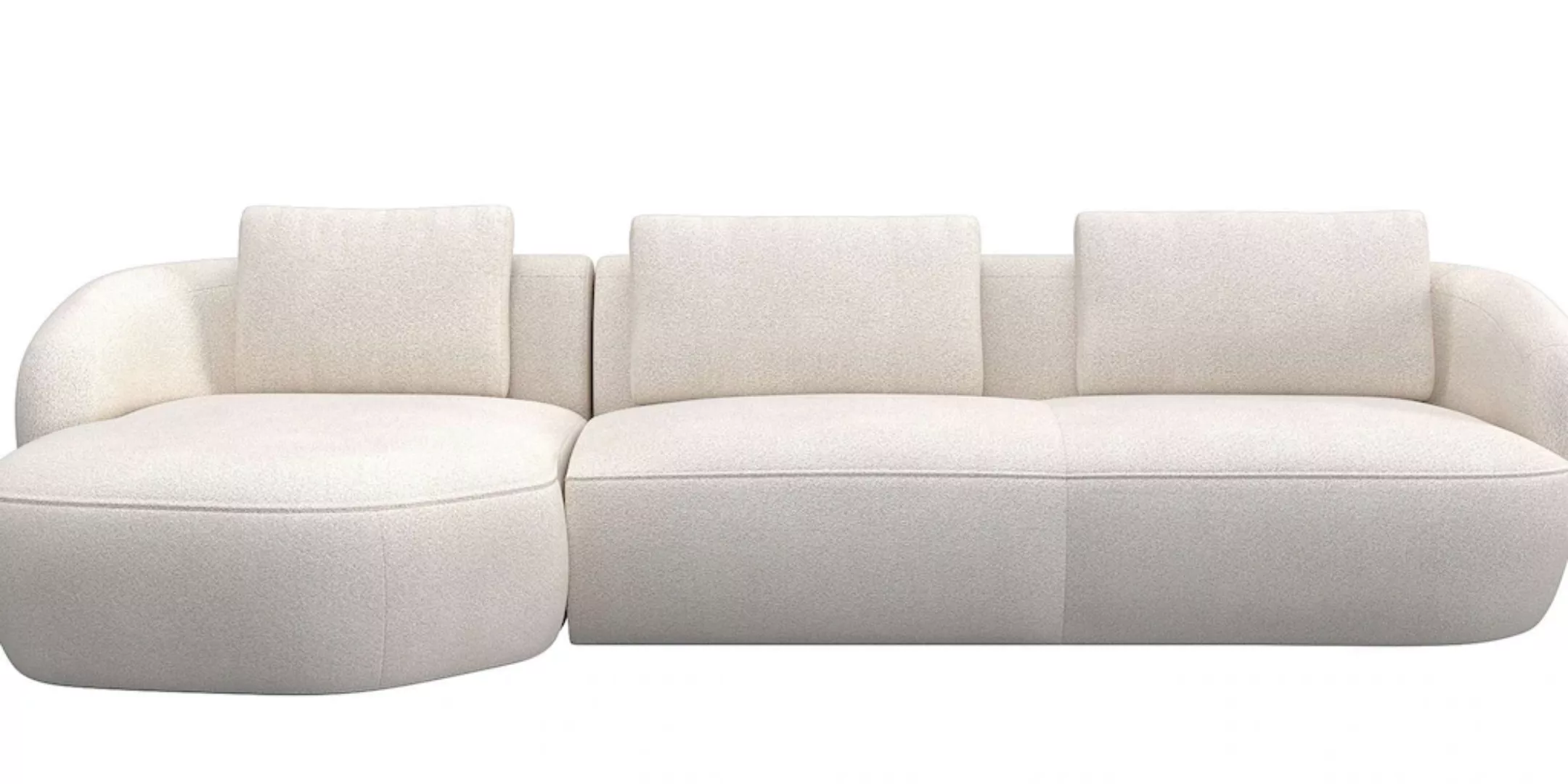 FLEXLUX Wohnlandschaft "Torino, rund, L-Form, Sofa-Ecke mit Recamiere, Long günstig online kaufen