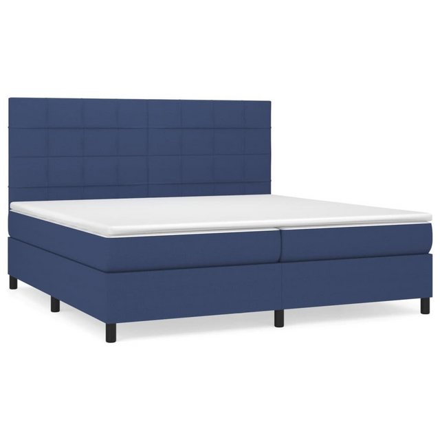 vidaXL Boxspringbett Boxspringbett mit Matratze Blau 200x200 cm Stoff Bett günstig online kaufen