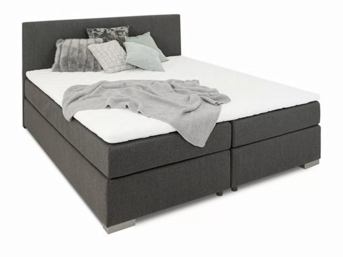 wonello Boxspringbett Arezzo, inkl. 5 cm Komfortschaum-Topper günstig online kaufen