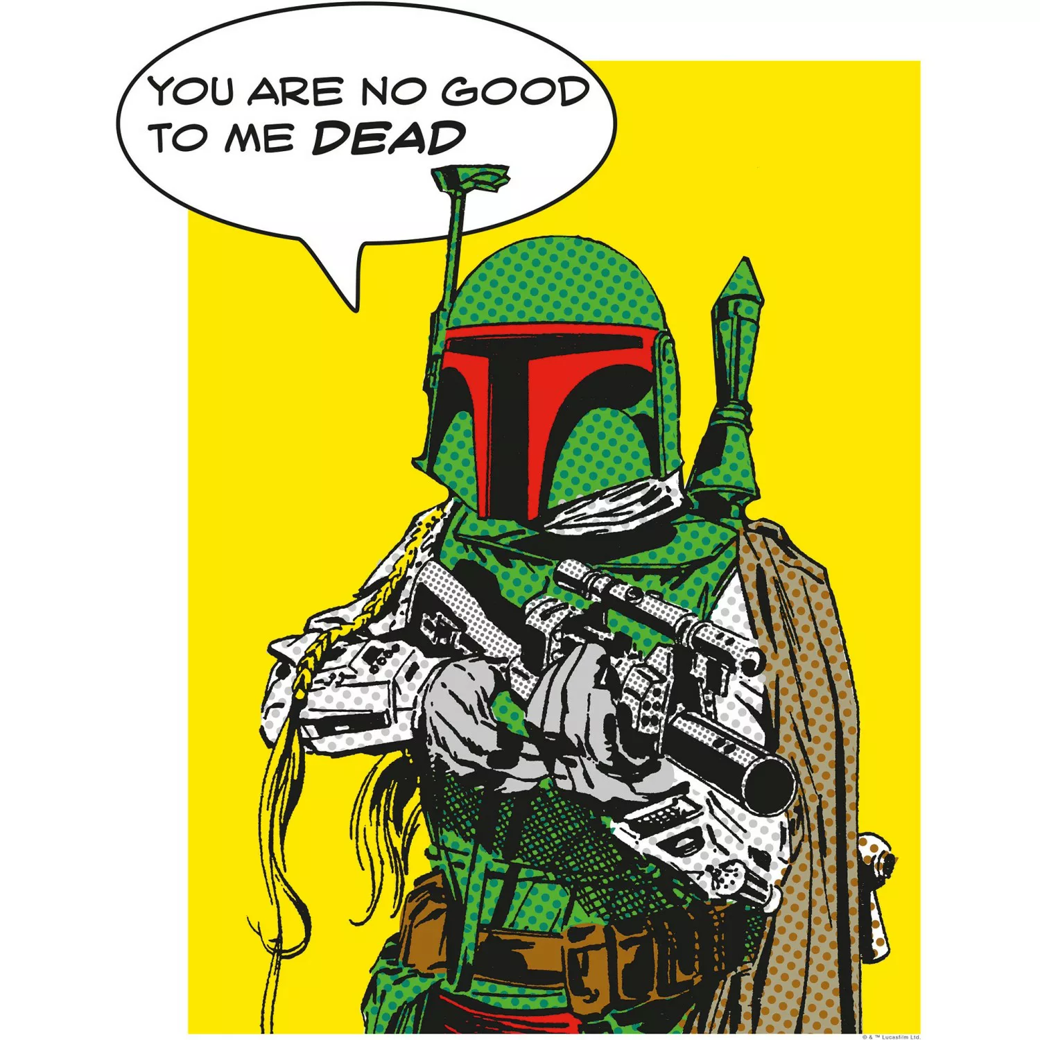 Komar Wandbild Star Wars Boba Fett 40 x 50 cm günstig online kaufen