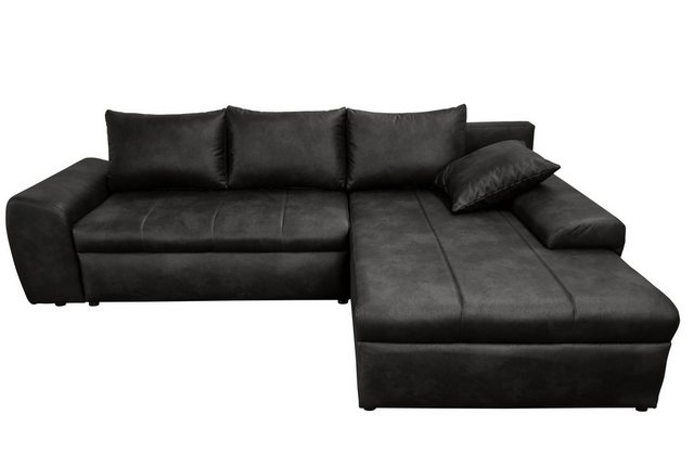 luma-home Ecksofa 18013, mit Bettfunktion 266x186 cm, Ottomane rechts, Fede günstig online kaufen