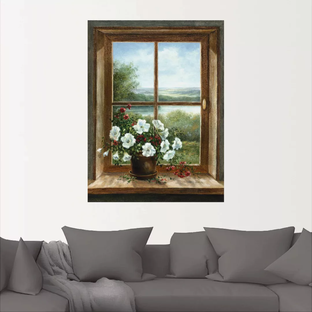 Artland Wandbild "Blumen am Fenster", Arrangements, (1 St.), als Alubild, O günstig online kaufen