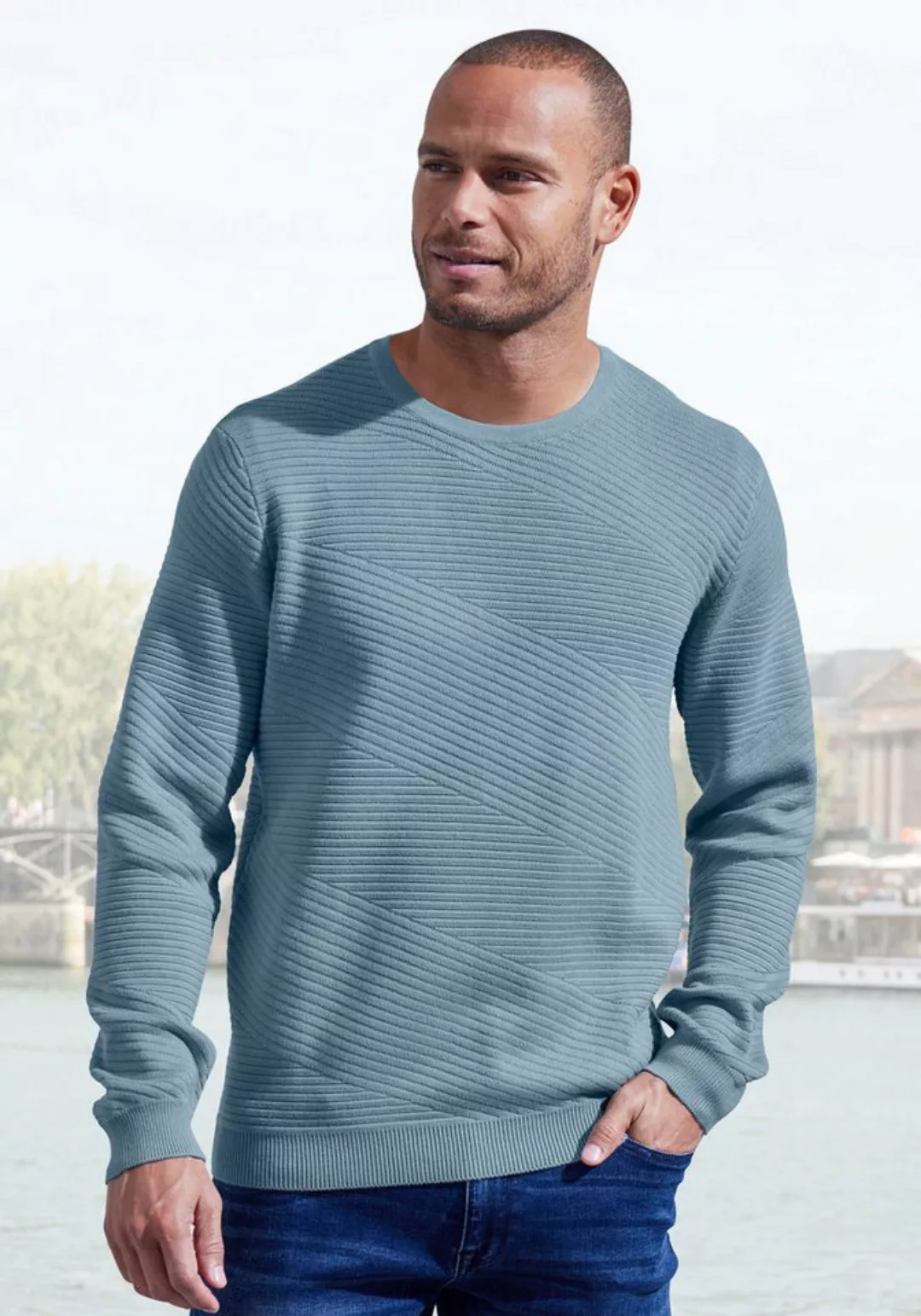 John Devin Strickpullover Pullover aus weichem Strukturstrick günstig online kaufen