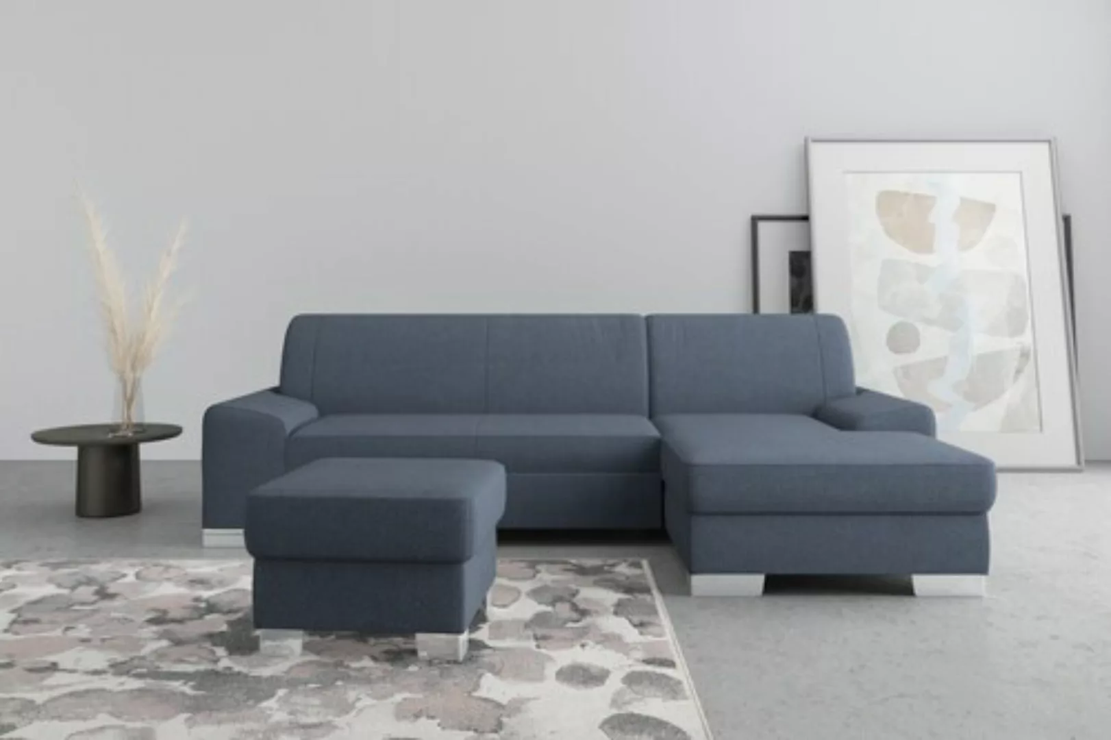 DOMO collection Ecksofa "Anzio L-Form", wahlweise mit Bettfunktion und Fede günstig online kaufen