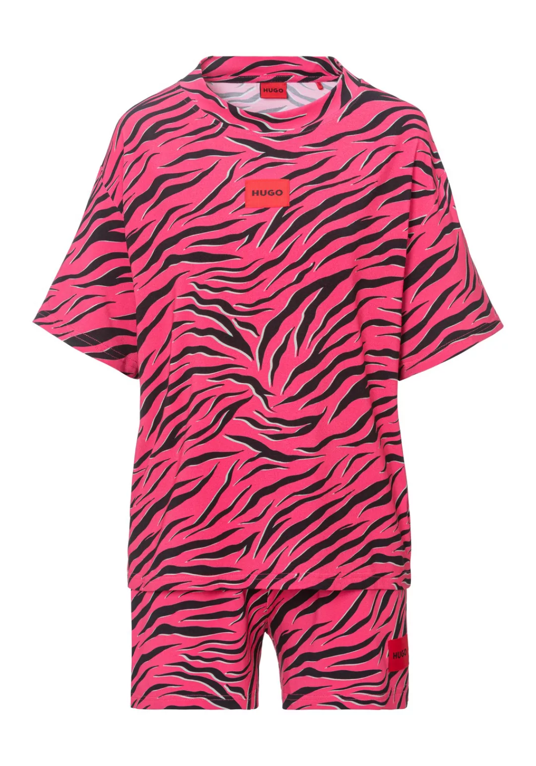 HUGO Underwear Pyjama, (Set, 2 tlg.), mit Tiger-Print günstig online kaufen