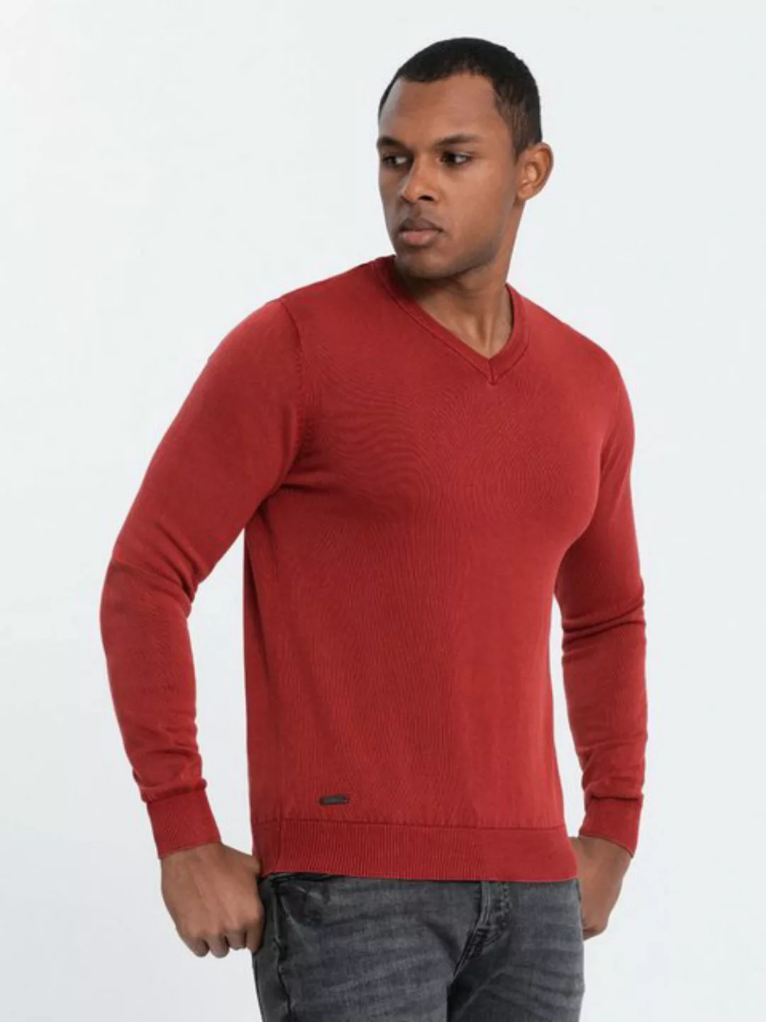 OMBRE V-Ausschnitt-Pullover Pullover für Männer mit Rundhalsausschnitt günstig online kaufen