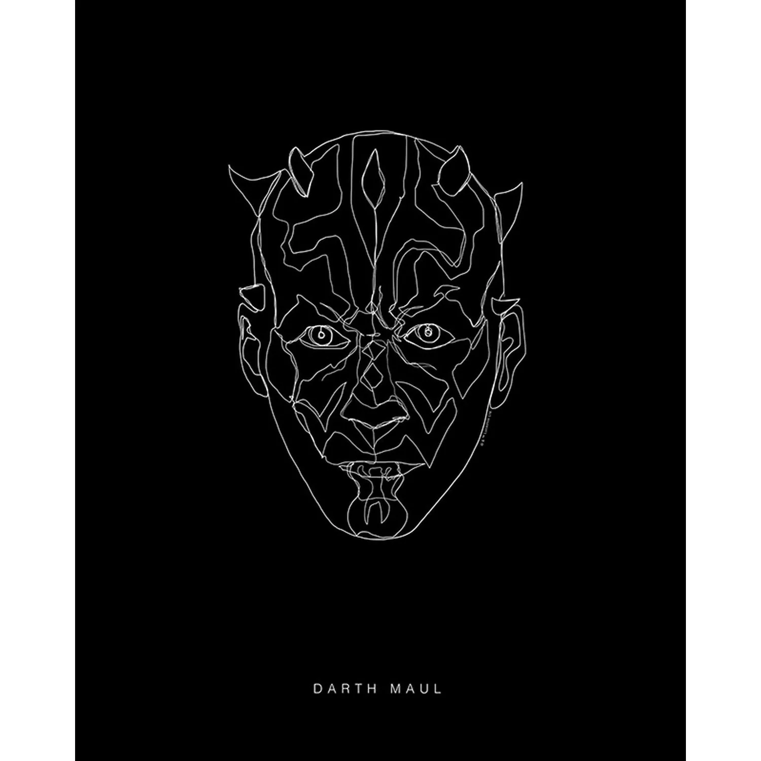 Disney Poster Star Wars Maul Schwarz-Weiß 30 x 40 cm 611661 günstig online kaufen