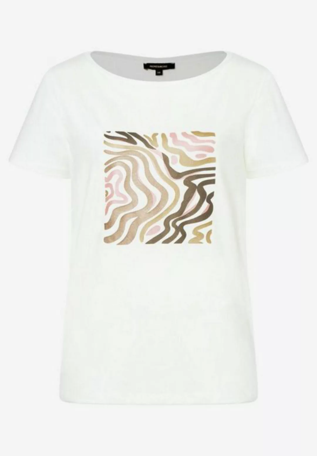 MORE&MORE T-Shirt Shirt with Foil-Print "Weavy günstig online kaufen