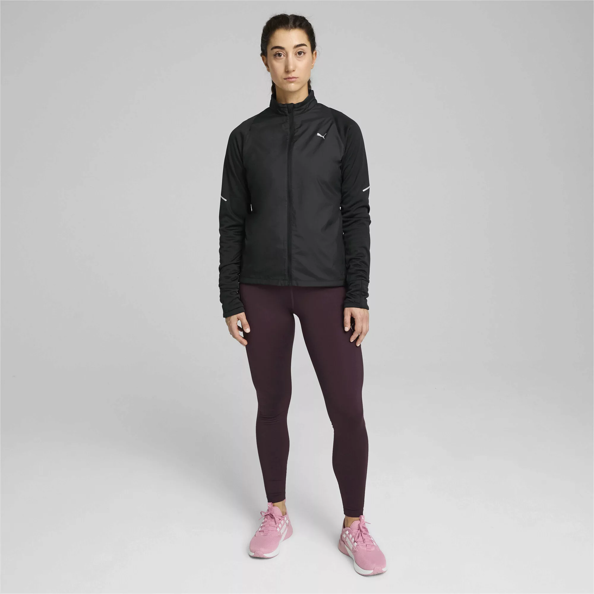 PUMA Laufjacke "PUMA RUN Grid Woven Fleecejacke Damen" günstig online kaufen