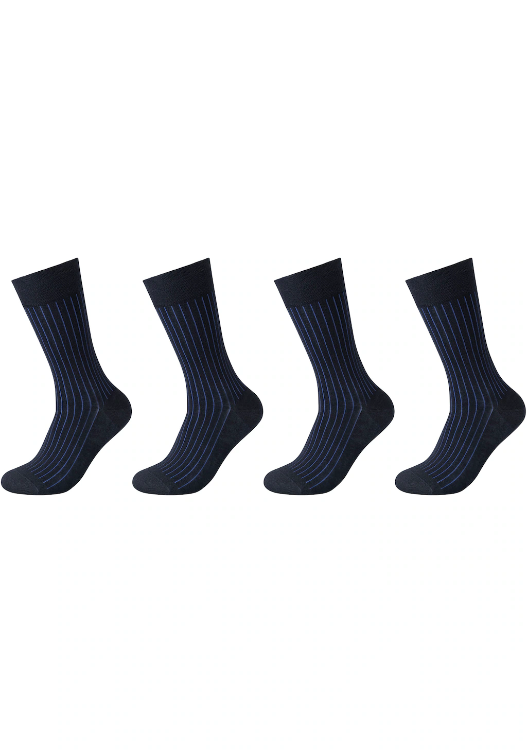 Camano Socken, (Packung, 4 Paar), Elegante Optik: feine, zweifarbige Rippst günstig online kaufen
