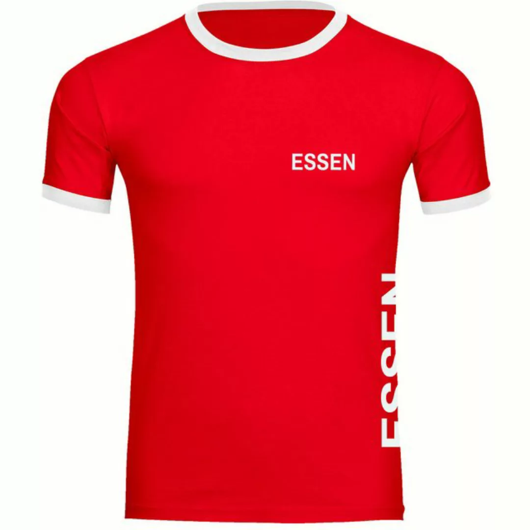 multifanshop T-Shirt Kontrast Essen - Brust & Seite - Männer günstig online kaufen