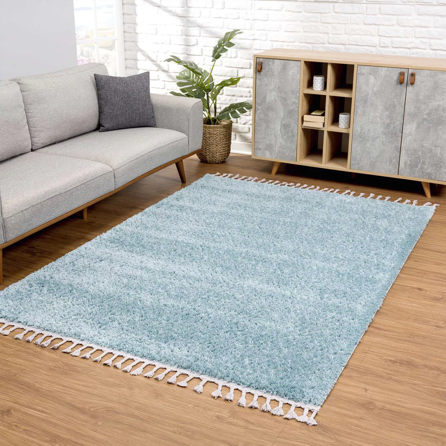 Carpet City Hochflor-Teppich »Pulpy 100«, rechteckig, sehr weich, mit Frans günstig online kaufen