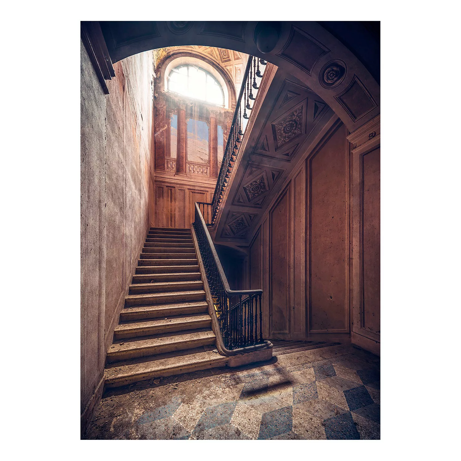 KOMAR Vlies Fototapete - Treppenkunst - Größe 200 x 280 cm mehrfarbig günstig online kaufen
