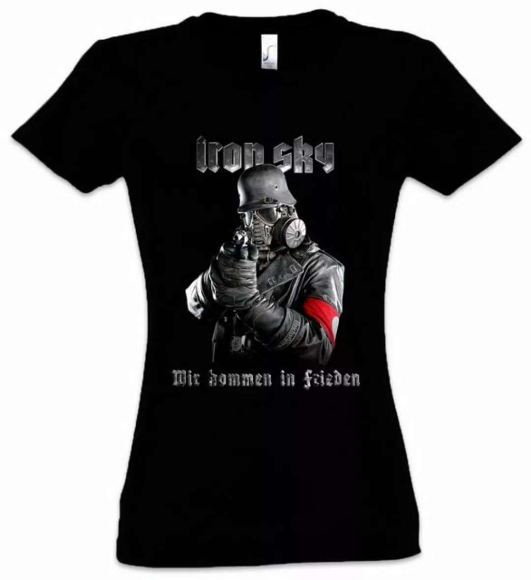 Urban Backwoods Print-Shirt Iron Sky Soldier Damen T-Shirt Glocke Ufo Haune günstig online kaufen