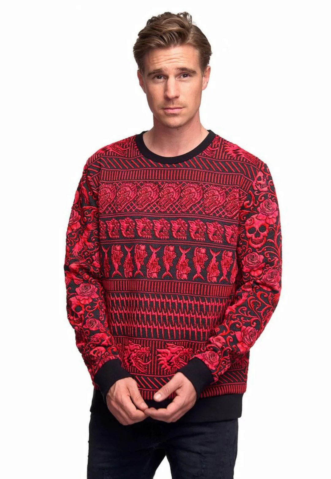 Rusty Neal Sweatshirt, mit extravagantem Muster günstig online kaufen