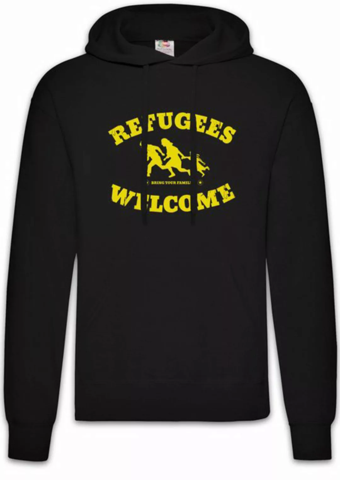 Urban Backwoods Hoodie Refugees Welcome Herren Hoodie Demo Pro Willkommen F günstig online kaufen