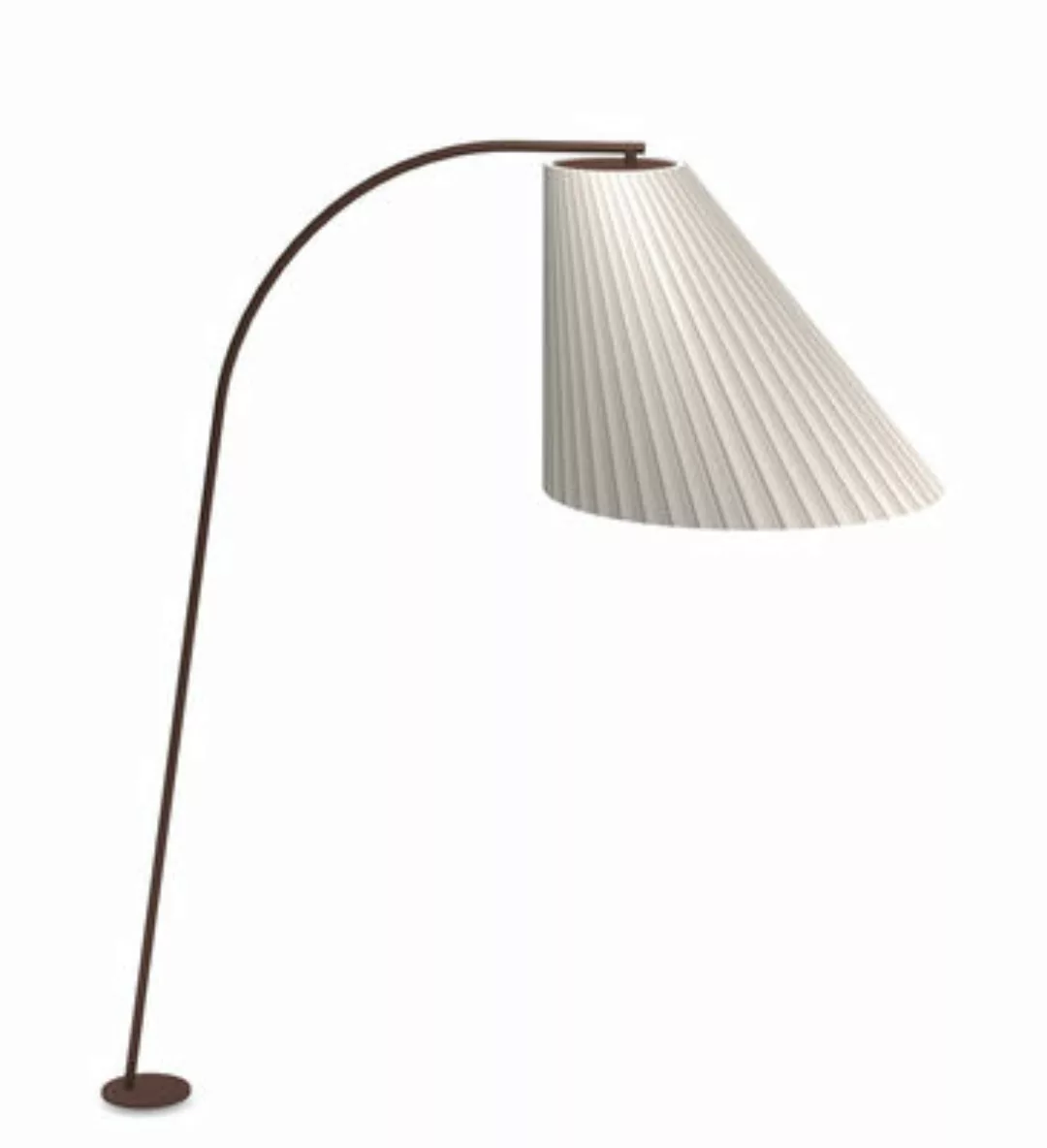 Outdoor-Stehleuchte Cone LED metall textil weiß braun / H 271 cm - Emu - Br günstig online kaufen