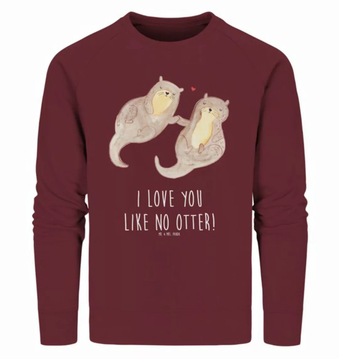 Mr. & Mrs. Panda Longpullover Größe L Otter Hände halten - Burgundy - Gesch günstig online kaufen