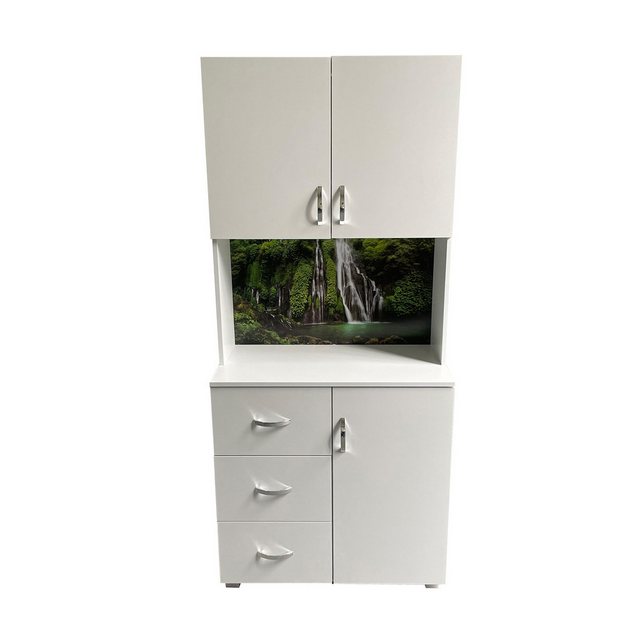 HTI-Living Hochschrank Badschrank Blanca Wellness Motiv Wasserfall (Stück, günstig online kaufen