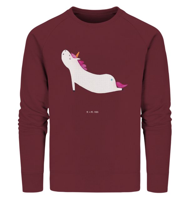 Mr. & Mrs. Panda Longpullover Größe XL Einhorn Yoga - Burgundy - Geschenk, günstig online kaufen