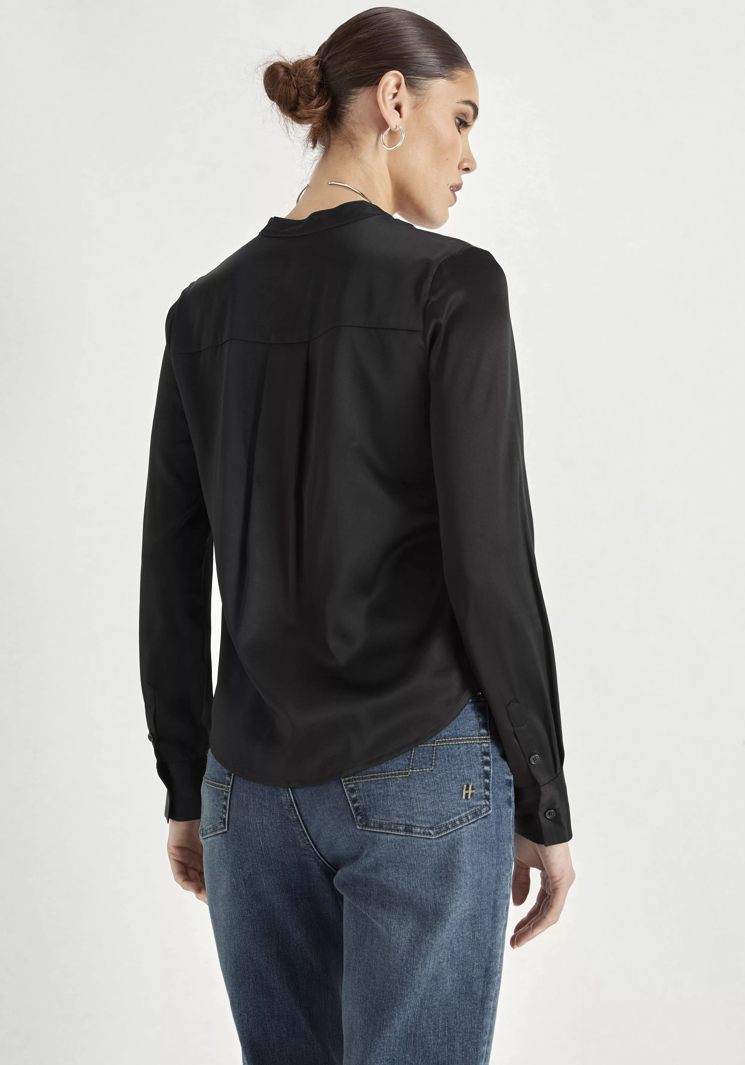 HECHTER PARIS Seidenbluse mit Fronttasche günstig online kaufen