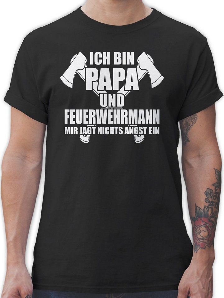 Shirtracer T-Shirt Ich bin Papa Feuerwehr Feuerwehr günstig online kaufen