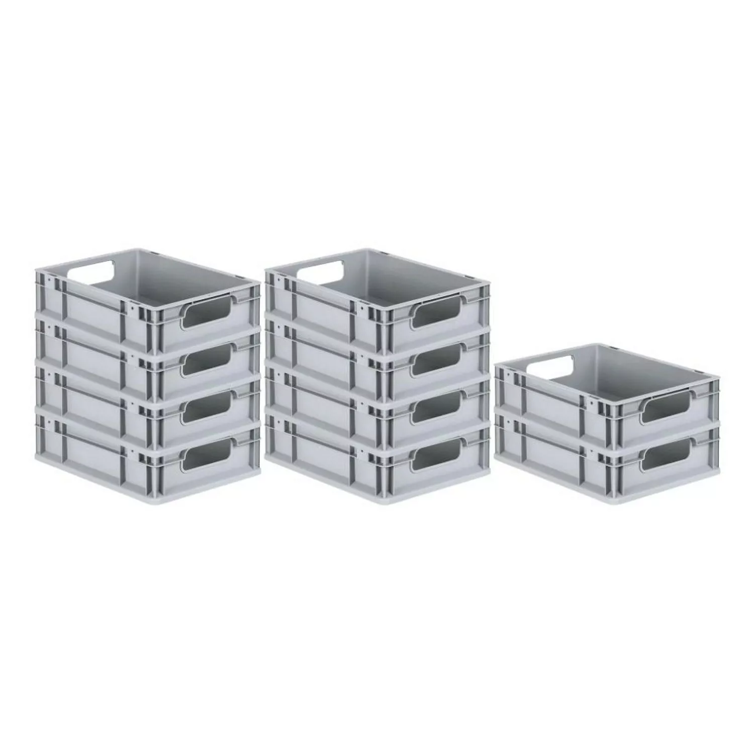 PROREGAL Spar Set 10x Eurobox Nextgen Economy Griffe Offen HxBxT 12 x 30 x günstig online kaufen