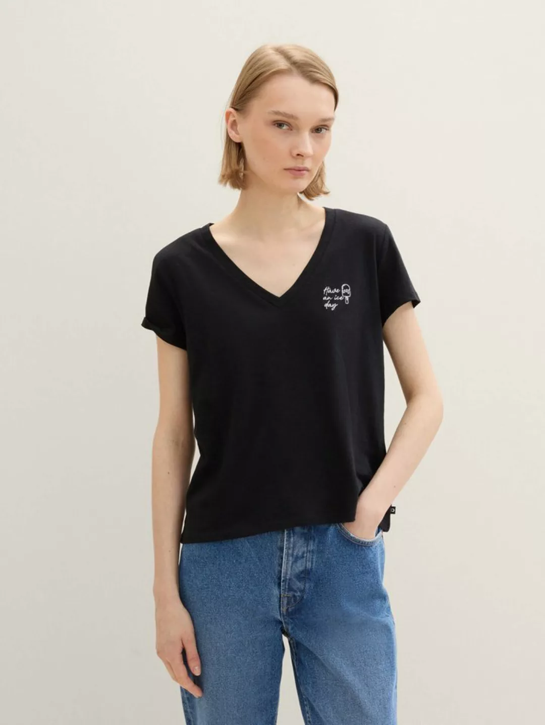 TOM TAILOR Denim T-Shirt T-Shirt aus Bio-Baumwolle günstig online kaufen