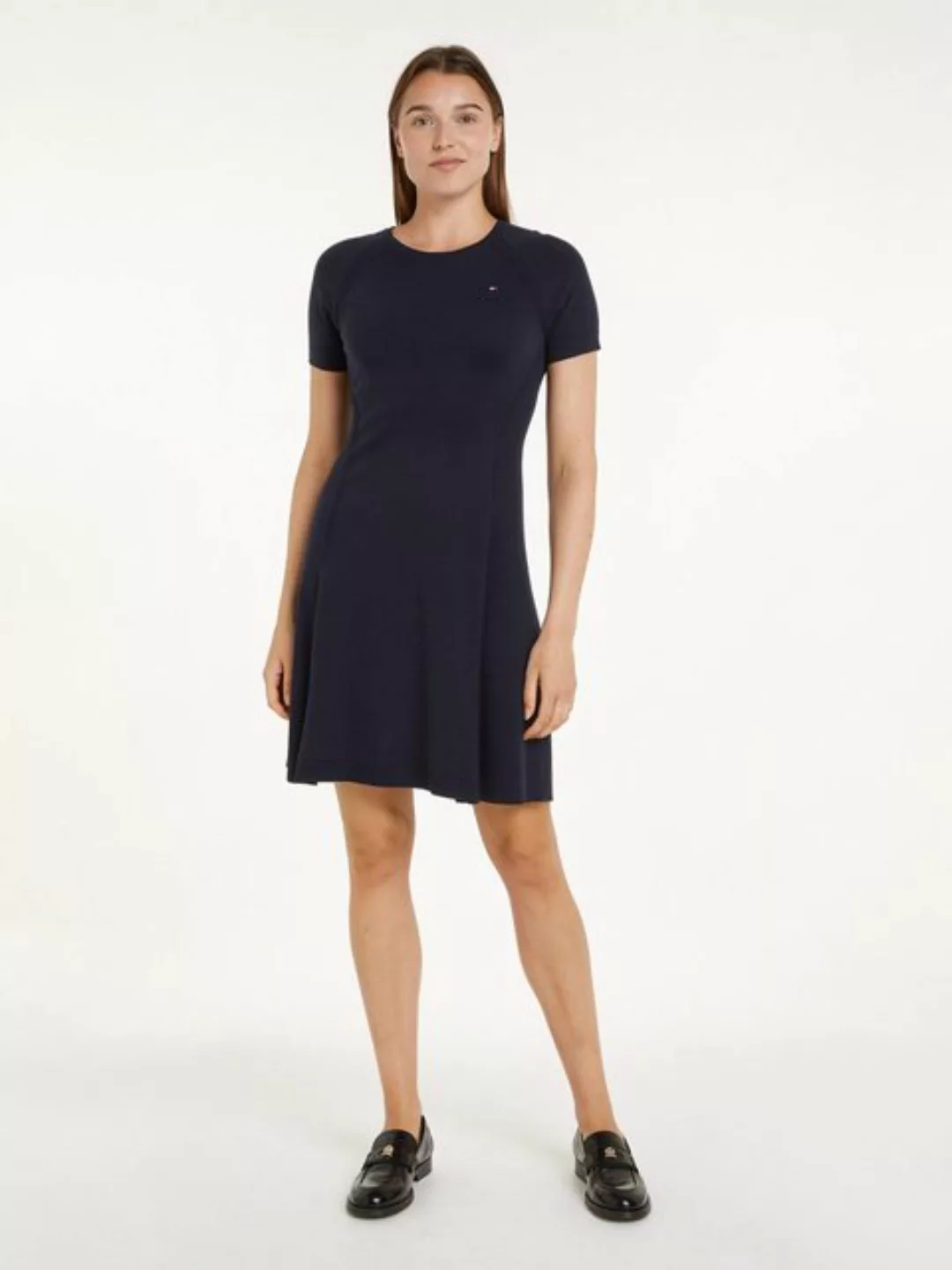 Tommy Hilfiger Jerseykleid "CO JERSEY STITCH F&F DRESS", mit Logostickerei günstig online kaufen