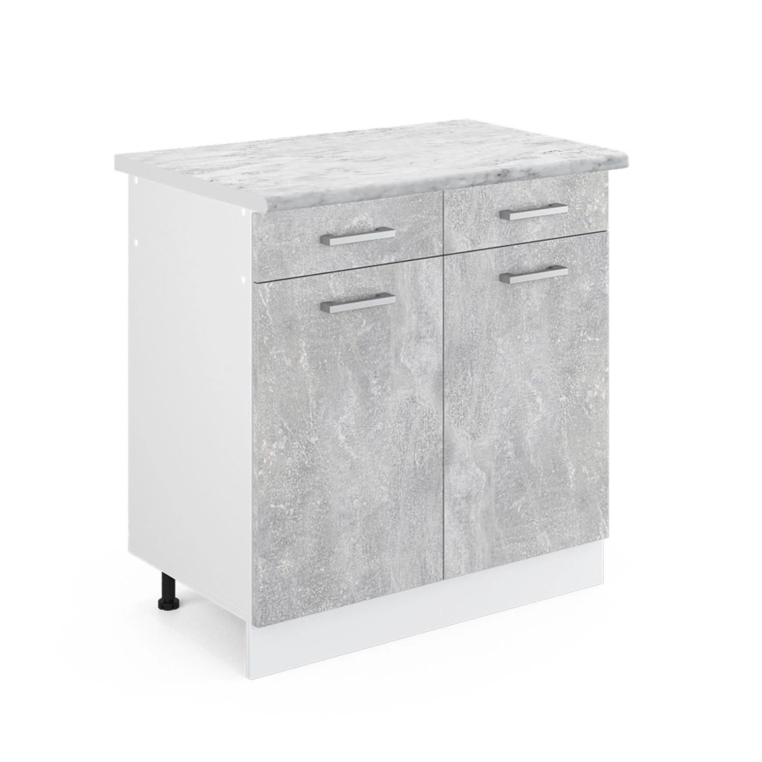 Vicco Unterschrank R-Line, Beton/Weiß, 80 cm, günstig online kaufen