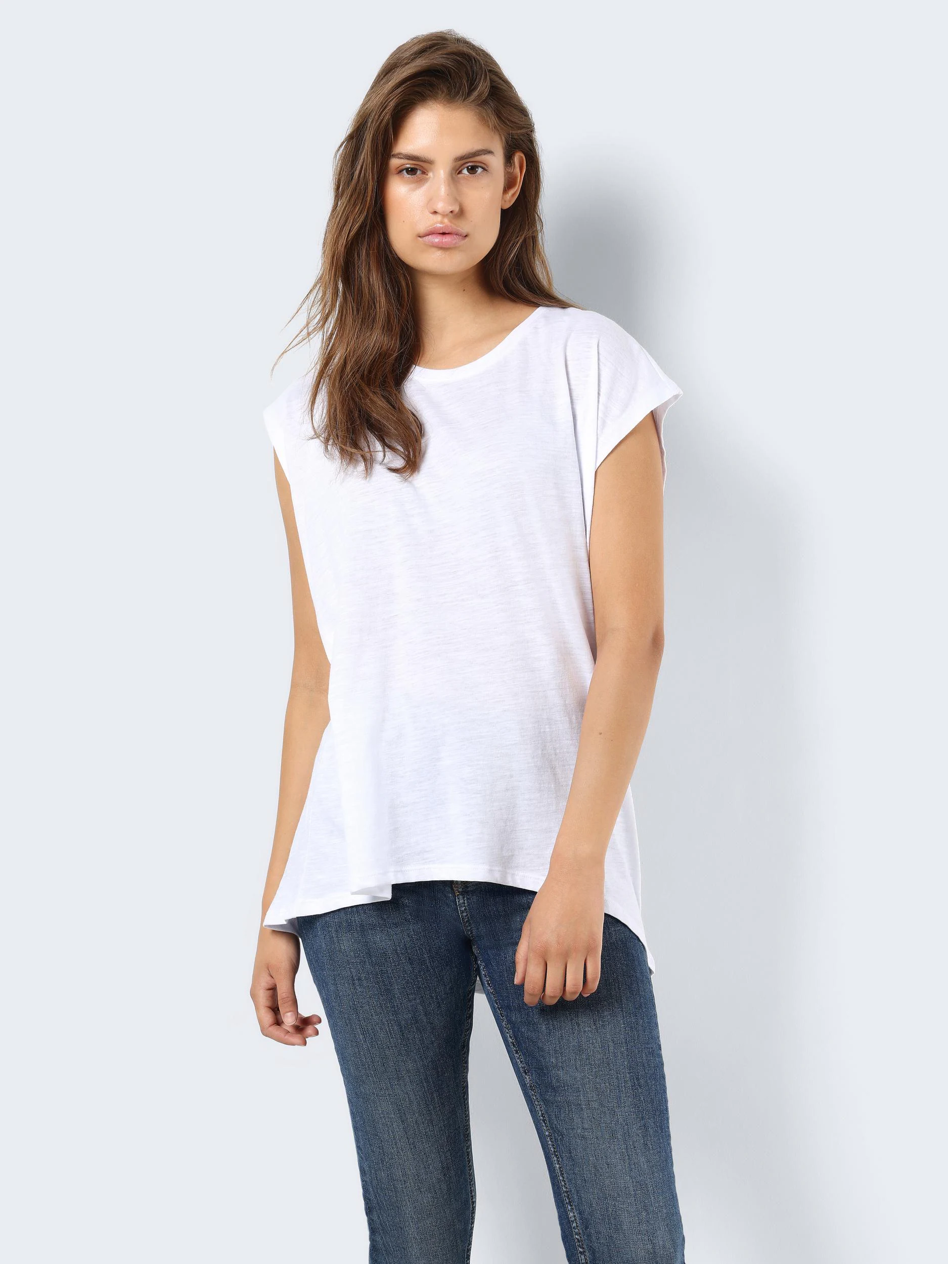 Noisy may Kurzarmshirt "NMMATHILDE S/S LOOSE LONG TOP FWD NOOS" günstig online kaufen