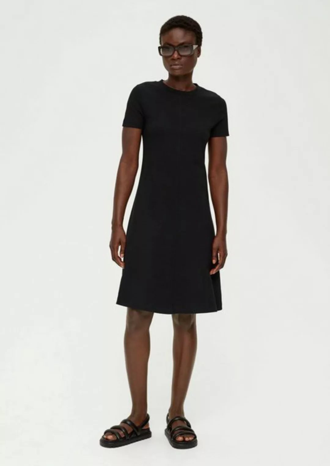 s.Oliver BLACK LABEL Minikleid Kleid aus Jersey Ziernaht, Label-Patch günstig online kaufen