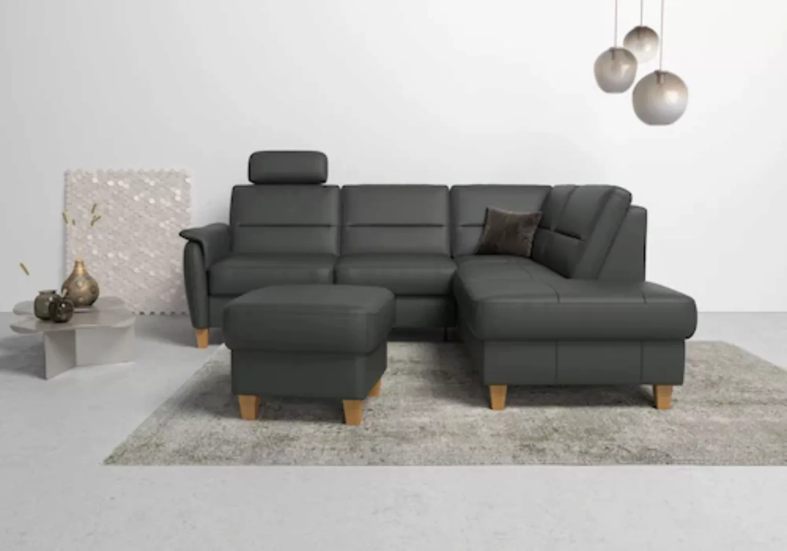 Home affaire Ecksofa »Palmera L-Form«, Federkern, wahlweise mit Bettfunktio günstig online kaufen